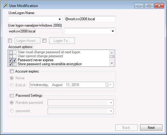 Active Directory modify User
